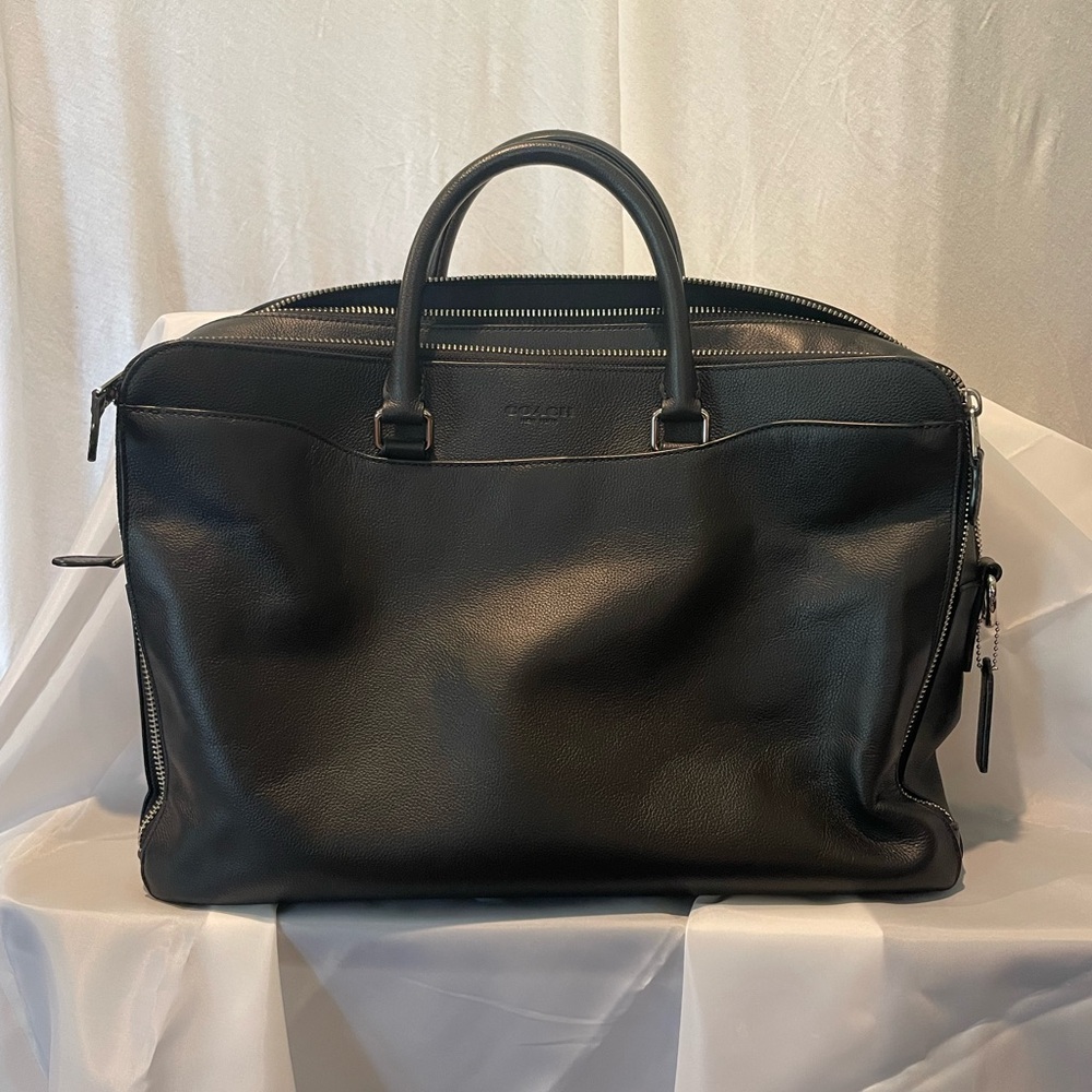 Coach Black Leather Briefcase